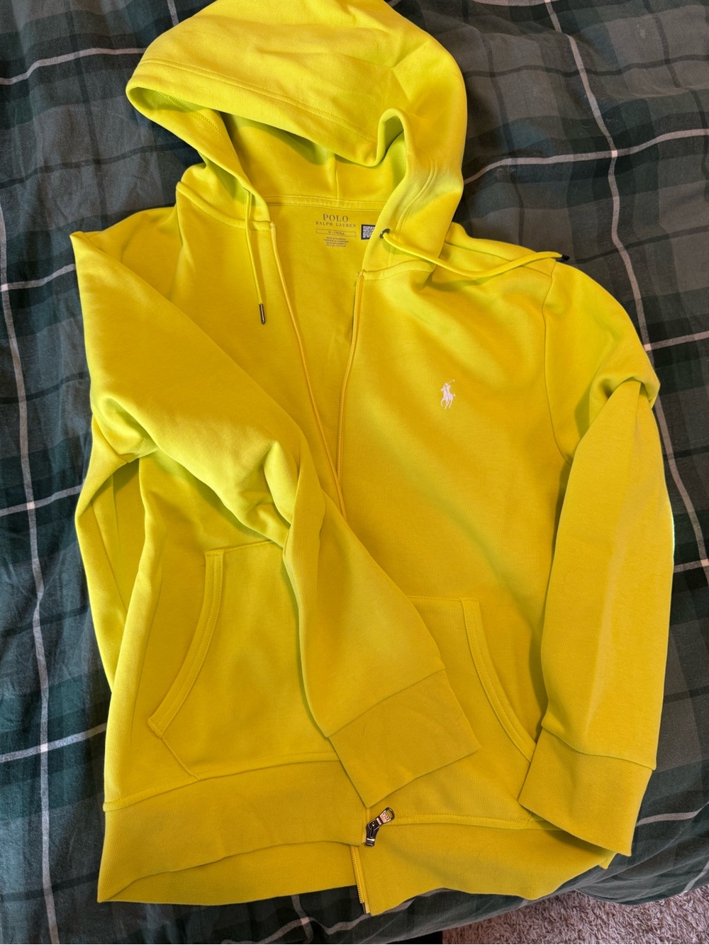 Polo by Ralph Lauren Neon Yellow Zip Hoodie